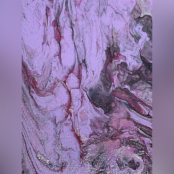 Abstract Pink and Purple Canvas Art - Picture 5 of 5
